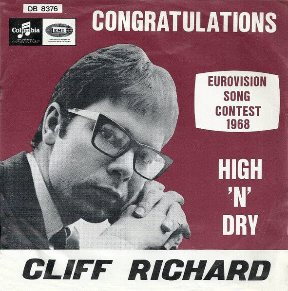 Cliff Richard - Congratulations Vinyl Singles Vinyl Very Good (VG) <br> Hoes Good Plus (G+)