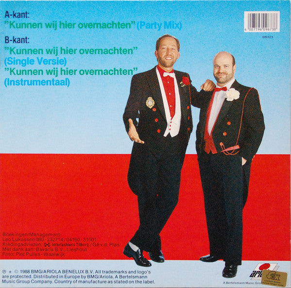 Deurzakkers - Kunnen Wij Hier Overnachten (Maxi-Single) 51635 Maxi-Singles Vinyl Very Good (VG) <br> Hoes Good Plus (G+)