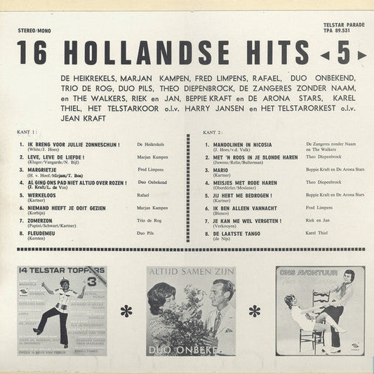 Various - 16 Hollandse Hits (LP) Vinyl LP Vinyl (G) <br> Hoes (F) "VINYLSINGLES.NL"