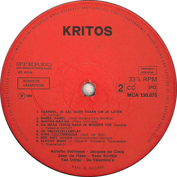 Various - ** Daverende Hits! Nederlands Gezongen (LP) Vinyl LP Vinyl Very Good (VG) <br> Hoes Good Plus (G+)