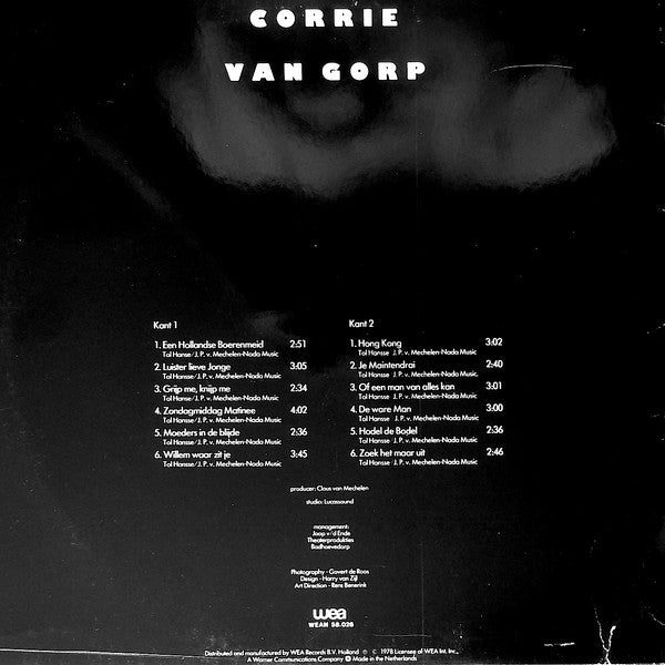 Corrie Van Gorp - Corrie Van Gorp (LP) Vinyl LP Vinyl Very Good (VG) <br> Hoes Good Plus (G+)