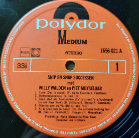 Snip & Snap - Successen (LP) Vinyl LP Vinyl Zeer Goed / Hoesje Goed "VINYLSINGLES.NL"