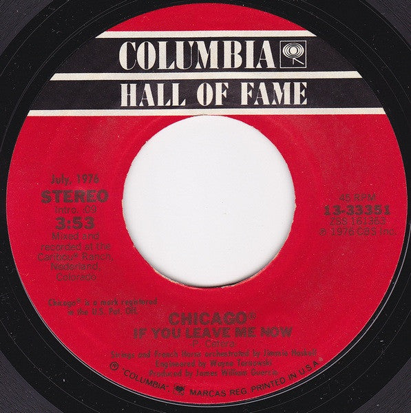 Chicago - Baby, What A Big Surprise Vinyl Singles Vinyl Very Good (VG) <br> Hoes Generic