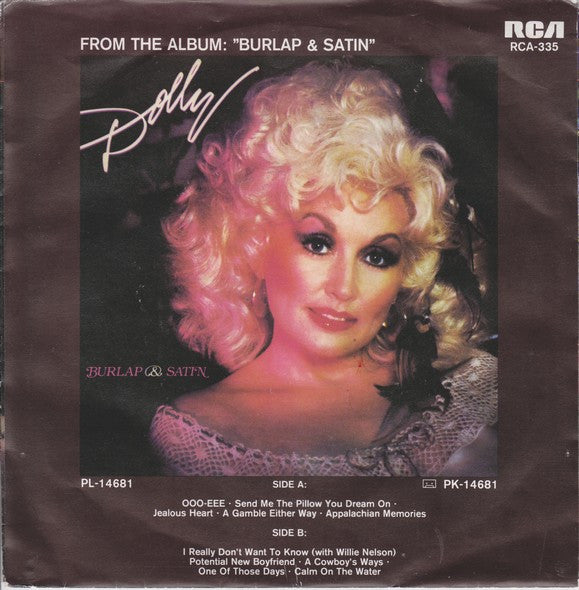 Dolly Parton - Potential New Boyfriend Vinyl Singles Vinyl Very Good (VG) <br> Hoes Good Plus (G+)