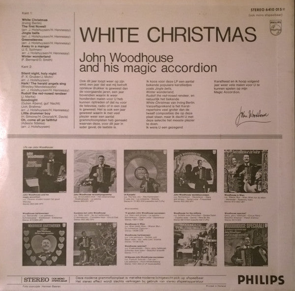 John Woodhouse - White Christmas (LP) Vinyl LP Vinyl Very Good (VG) <br> Hoes Good Plus (G+)