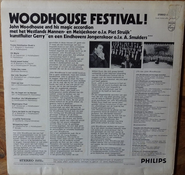 John Woodhouse - Woodhouse Festival (LP) Vinyl LP Vinyl Very Good (VG) <br> Hoes Good Plus (G+)