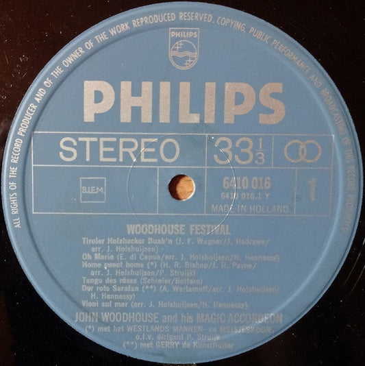 John Woodhouse - Woodhouse Festival (LP) Vinyl LP Vinyl Zeer Goed / Hoesje Goed "VINYLSINGLES.NL"