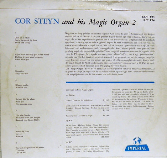 Cor Steyn - Cor Steyn And His Magic Organ 2 (10") 50528 Vinyl LP 10" Vinyl Zeer Goed / Hoesje Goed "VINYLSINGLES.NL"