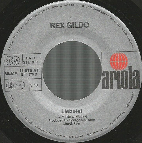 Rex Gildo - Love Is In The Air Vinyl Singles