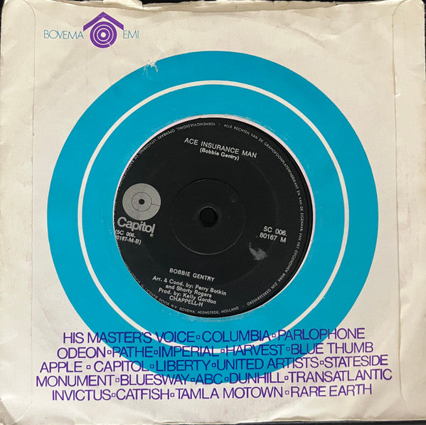 Bobbie Gentry - I'll Never Fall In Love Again Vinyl Singles Vinyl Zeer Goed / Hoesje Generic "VINYLSINGLES.NL"