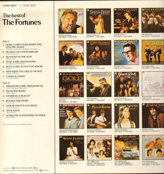 Fortunes - The Best Of The Fortunes (LP) Vinyl LP Vinyl Very Good (VG) <br> Hoes Good Plus (G+)