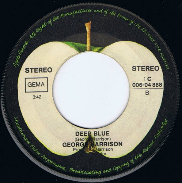 George Harrison - Bangla-Desh Vinyl Singles Vinyl Very Good (VG) <br> Hoes Good Plus (G+)