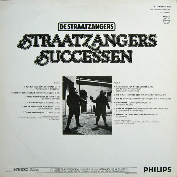 Straatzangers - Straatzanger Successen (LP) Vinyl LP Vinyl Very Good (VG) <br> Hoes Good Plus (G+)