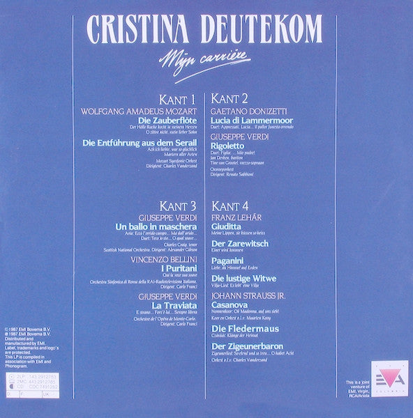 Cristina Deutekom - Mijn Carriere (LP) Vinyl LP Vinyl Very Good (VG) <br> Hoes Good Plus (G+)