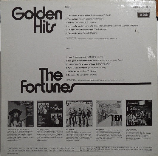 Fortunes - Golden Hits (LP) Vinyl LP Vinyl Very Good (VG) <br> Hoes Good Plus (G+)