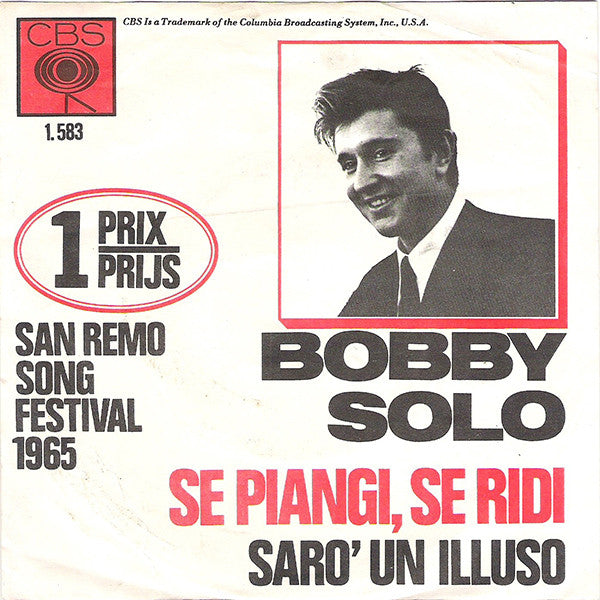Bobby Solo - Se Piangi, Se Ridi 39847 Vinyl Singles Vinyl Very Good (VG) <br> Hoes Good Plus (G+)