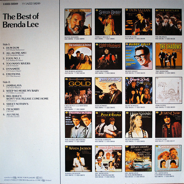 Brenda Lee - Sweet Nothin's (LP) Vinyl LP Vinyl Very Good (VG) <br> Hoes Good Plus (G+)