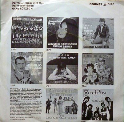 Hans Lötzsch - Der Waschsalon Vinyl Singles Vinyl Very Good (VG) <br> Hoes Good Plus (G+)