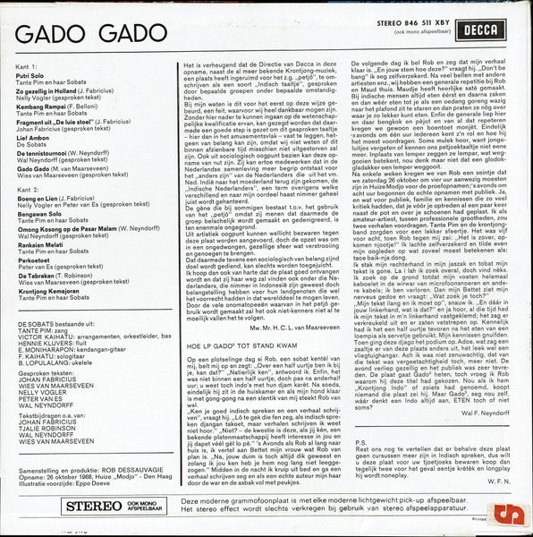 Various - Gado Gado (LP) Vinyl LP Vinyl Very Good (VG) <br> Hoes Good Plus (G+)