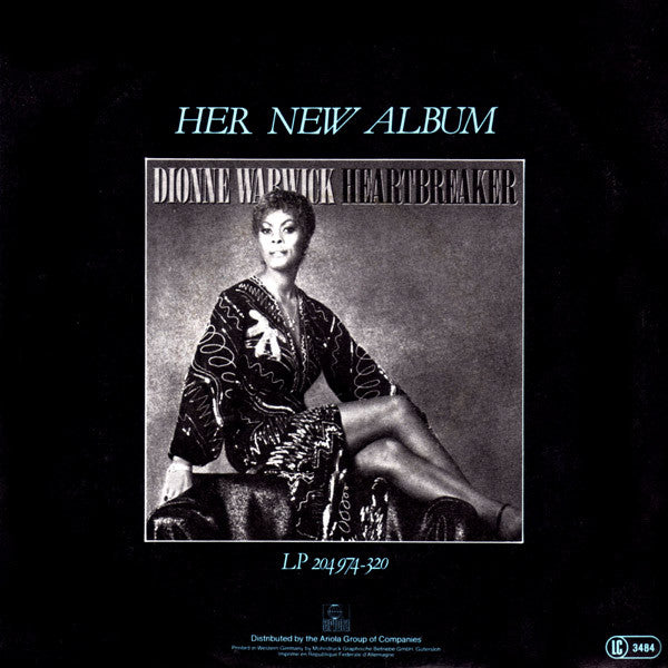 Dionne Warwick - Heartbreaker 39325 Vinyl Singles Vinyl Very Good (VG) <br> Hoes Good Plus (G+)