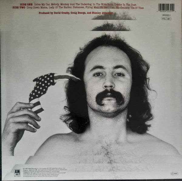 David Crosby - Oh Yes I Can (LP) Vinyl LP Vinyl Very Good (VG) <br> Hoes Good Plus (G+)