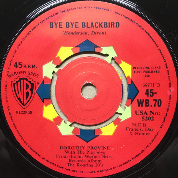 Dorothy Provine And The Roaring **'s The Girls - Crazy Words, Crazy Tune Vinyl Singles Vinyl Very Good (VG) <br> Hoes Good Plus (G+)