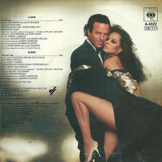 Julio Iglesias, Diana Ross - All Of You Vinyl Singles Vinyl Zeer Goed / Hoesje Goed "VINYLSINGLES.NL"