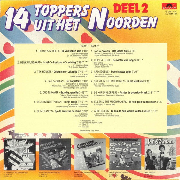 Various – ** Toppers Uit Het Noorden Deel * (LP) Vinyl LP Vinyl Very Good (VG) <br> Hoes Good Plus (G+)