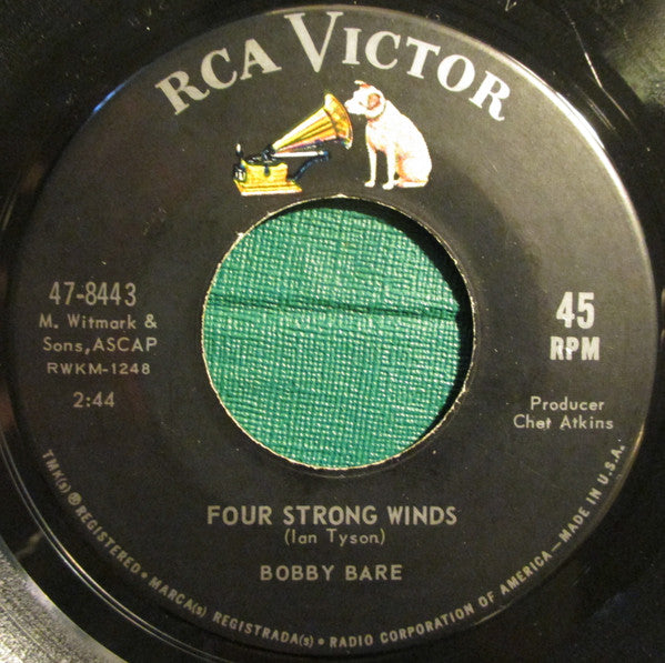 Bobby Bare - Four Strong Winds Vinyl Singles Vinyl Zeer Goed / Hoesje Generic "VINYLSINGLES.NL"