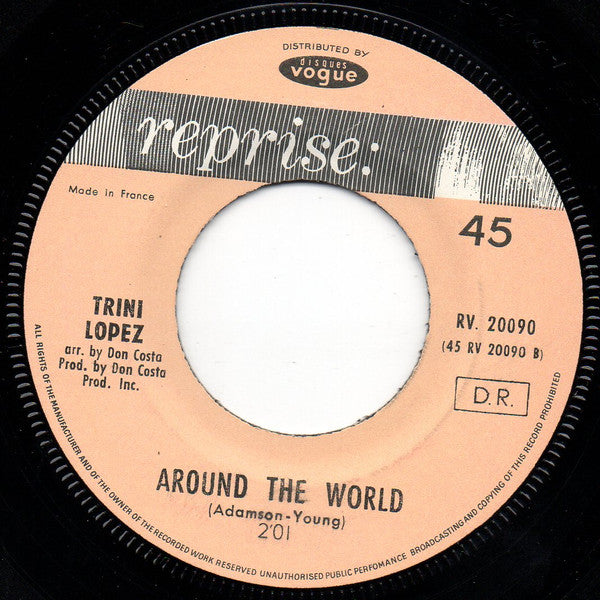 Trini Lopez - Smile Vinyl Singles Vinyl Very Good (VG) <br> Hoes Generic