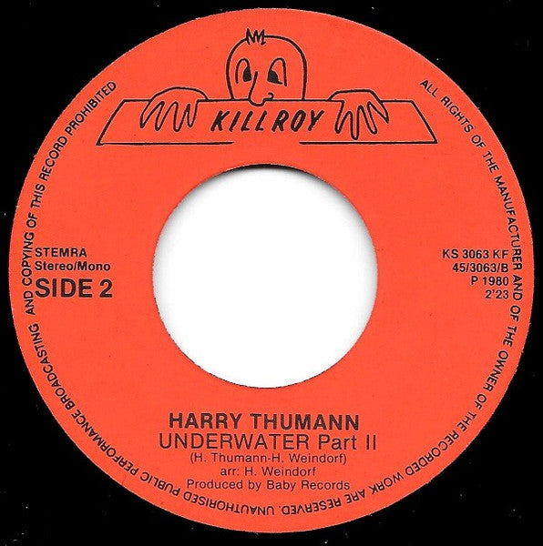 Harry Thumann - Underwater Part I & II Vinyl Singles Vinyl (VG) <br> Hoes Generic