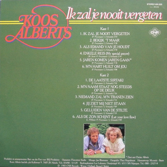 Koos Alberts - Ik Zal Je Nooit Vergeten (LP)
