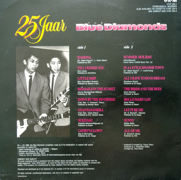 Blue Diamonds - 25 Jaar (LP) Vinyl LP Vinyl Very Good (VG) <br> Hoes Good Plus (G+)