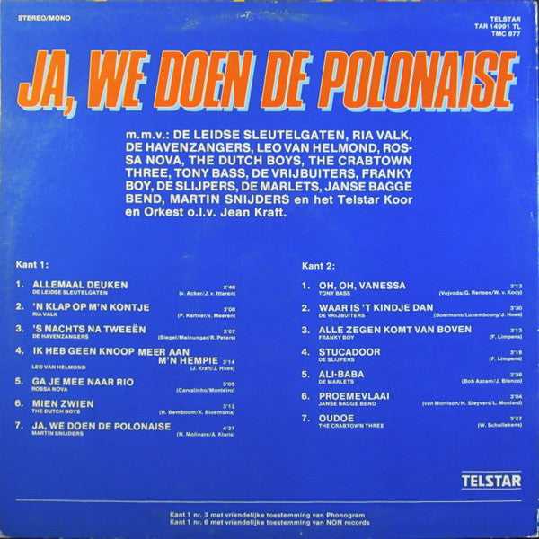 Various - Ja, We Doen De Polonaise (LP) Vinyl LP Vinyl Very Good (VG) <br> Hoes Good Plus (G+)