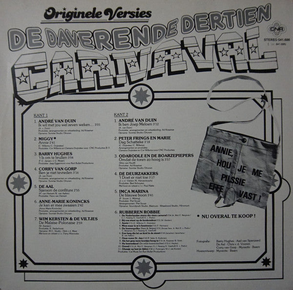 Various - De Daverende Dertien Carnaval (LP) 51358 Vinyl LP Vinyl Very Good (VG) <br> Hoes Good Plus (G+)