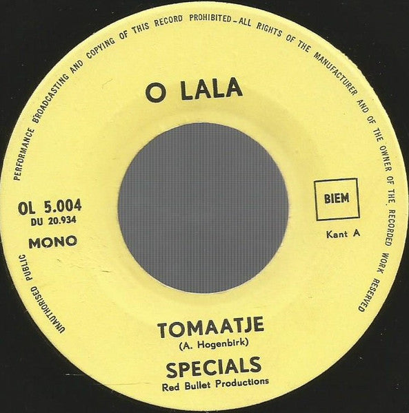 Specials - Tomaatje Vinyl Singles