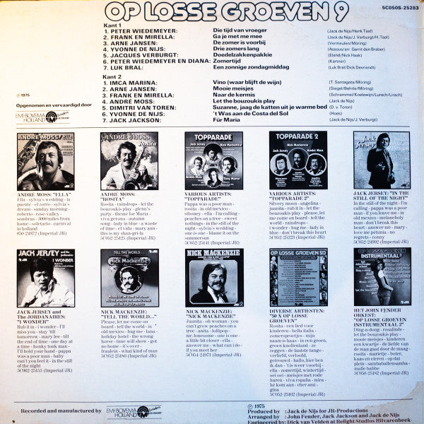 Various - Op Losse Groeven * (LP) Vinyl LP Vinyl Very Good (VG) <br> Hoes Good Plus (G+)