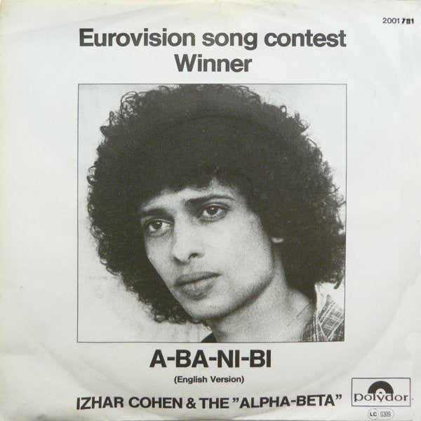 Izhar Cohen & The Alpha-Beta - A-Ba-Ni-Bi (English Version) Vinyl Singles Vinyl Very Good (VG) <br> Hoes Good Plus (G+)