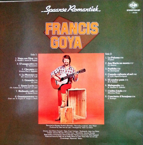 Francis Goya - Spaanse Romantiek (LP) Vinyl LP Vinyl Very Good (VG) <br> Hoes Good Plus (G+)