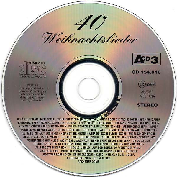 Various - Alle Jahre Wieder - ** Weihnachtslieder (CD) Compact Disc Goede Staat