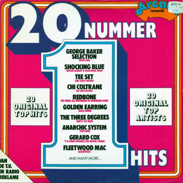 Various - 20 Nummer 1 Hits (LP) 51779 Vinyl LP Vinyl Very Good (VG) <br> Hoes Good Plus (G+)