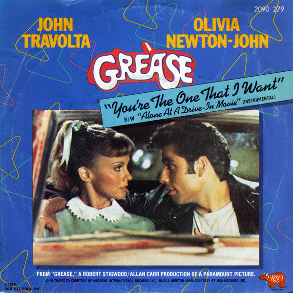 John Travolta & Olivia Newton-John - You're The One That I Want 42798 Vinyl Singles Vinyl Very Good (VG) <br> Hoes Good Plus (G+)