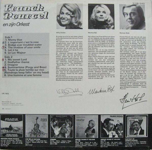 Franck Pourcel - The Franck Pourcel Sound (LP) Vinyl LP Vinyl Very Good (VG) <br> Hoes Good Plus (G+)