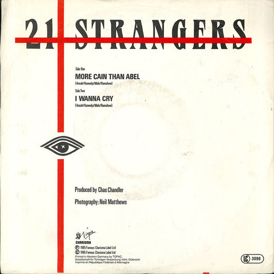 21 Strangers - More Cain Than Abel Vinyl Singles Vinyl Zeer Goed / Hoesje Goed "VINYLSINGLES.NL"