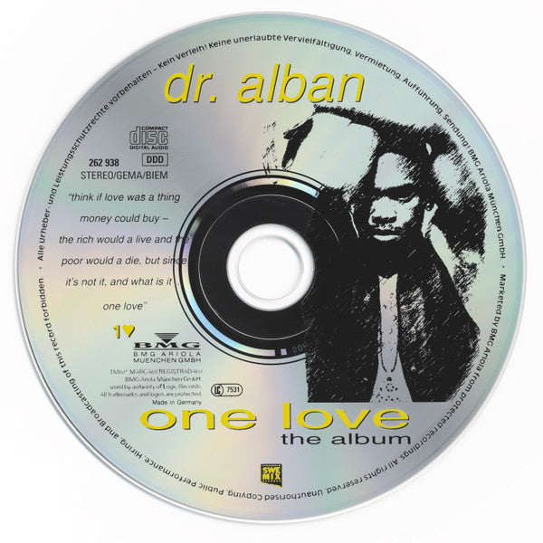 Dr. Alban - One Love (The Album) (CD) Compact Disc Goede Staat