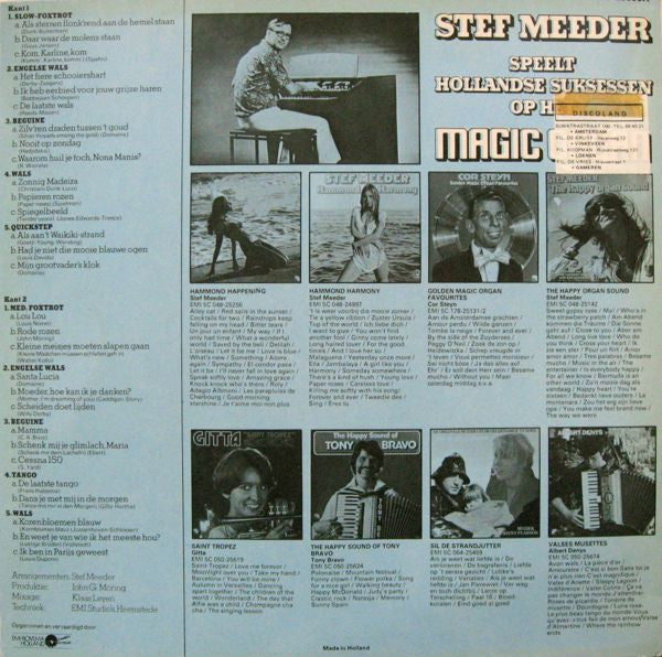 Stef Meeder - Stef Meeder Speelt Hollandse Suksessen Op Het Magic Organ (LP) Vinyl LP B-Keus (B)