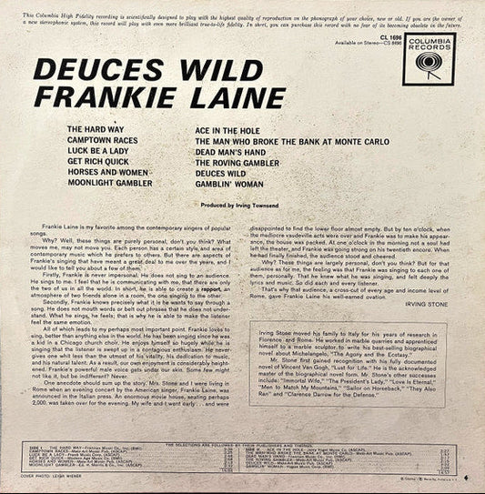Frankie Laine - Deuces Wild (LP) Vinyl LP Vinyl Zeer Goed / Hoesje Goed "VINYLSINGLES.NL"