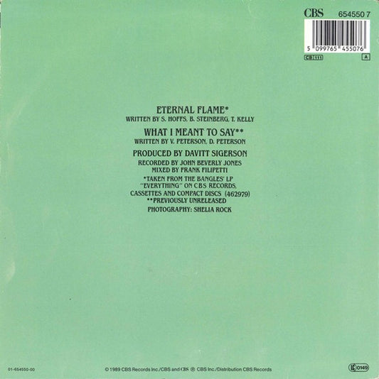 Bangles - Eternal Flame Vinyl Singles Vinyl Zeer Goed / Hoesje Goed "VINYLSINGLES.NL"