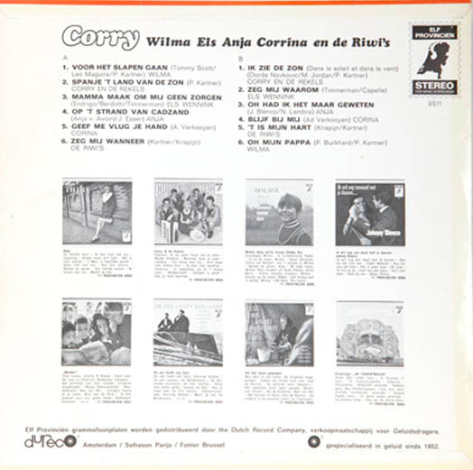 Various - Corry Wilma Els Anja Corrina En De Riwi's (LP) Vinyl LP Vinyl Very Good (VG) <br> Hoes Good Plus (G+)