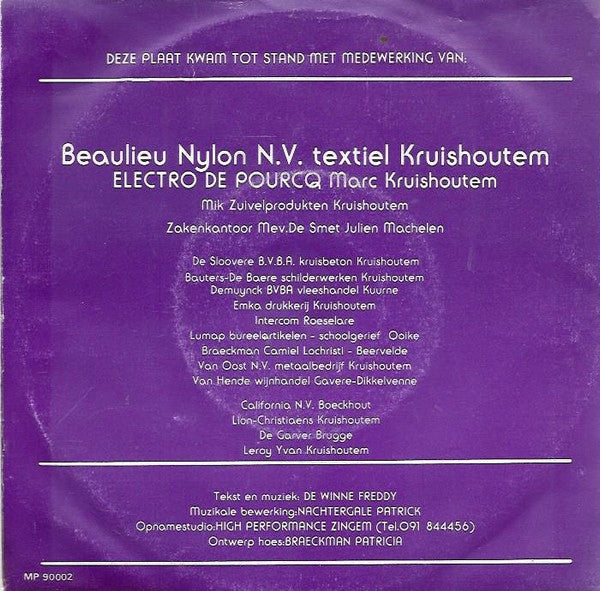 Bollelientjes - Mama, Kom Terug Vinyl Singles Vinyl Very Good (VG) <br> Hoes Good Plus (G+)